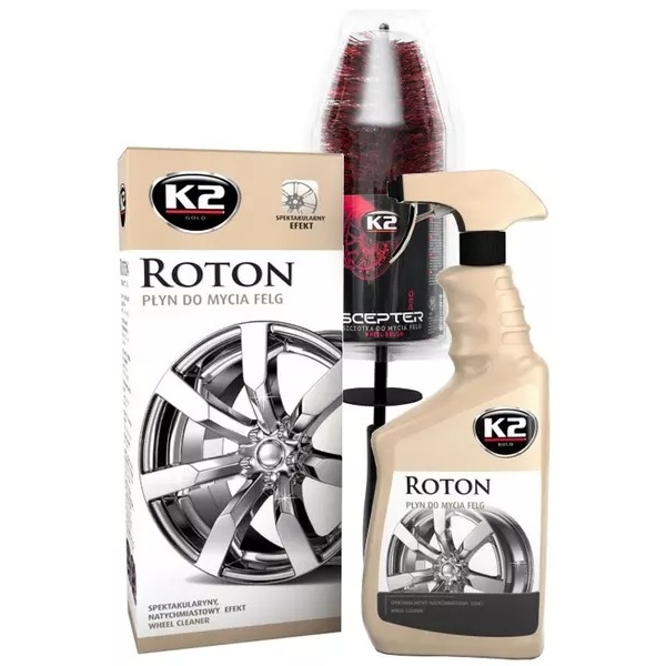 Set K2 Solutie Curatat Jante Roton 700ML G167 + K2 Perie Curatat Jante Scepter D7010